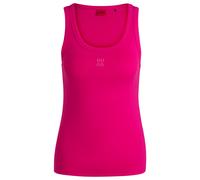 HUGO Geripptes Tanktop aus Baumwoll-Mix mit gesticktem Stack-Logo - Style Datamia, 50514489 Pink S