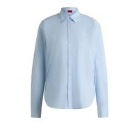 HUGO Gestreifte Regular-Fit Bluse aus Baumwoll-Mix - Style The Essential Shirt, 50539864 Hellblau 38