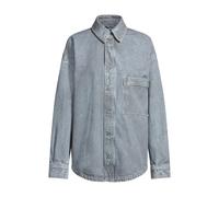 HUGO Gestreiftes Overshirt aus festem Denim mit Knopfleiste - Style Garesa_1_B, 50534762 Blau S