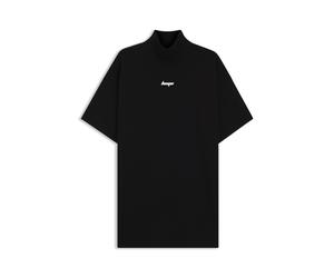 HUGO Gestricktes Kleid mit Logo-Badge aus Silikon - Style Simo_B, 50554219 Schwarz XS