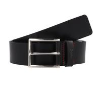 Hugo Herren Gürtel Giaspo, Glattleder mit polierten Metalldetails, Schwarz 115