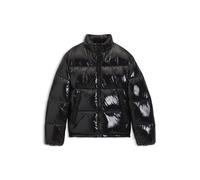HUGO Glänzende wasserabweisende Steppjacke mit tonalem Logo - Style Baltos2641, 50574159 Schwarz XS