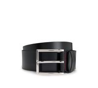 HUGO Gürtel Giaspo 10245701 Glattleder, polierte Metalldetails Schwarz 80 cm