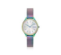 HUGO #Glossy Uhr aus irisierend beschichtetem Edelstahl mit Kristall-Indizes - Style #GLOSSY, 58858287 mehrfarbig ONESI