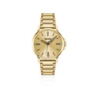 HUGO Goldfarbene Uhr mit tonalem Zifferblatt und Armband - Style #SMOOTH, 58565091 Goldfarben ONESI