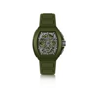 HUGO Grüne Uhr mit skelettiertem Zifferblatt und Silikonarmband - Style #HUGO ID SKELETON, 58733311 Grün ONESI