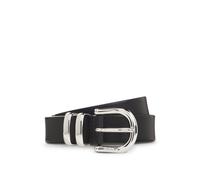 HUGO Gürtel aus italienischem Leder mit doppelten Schlaufen - Style Nora-MLoop_Sz30, 50542498 Schwarz 85