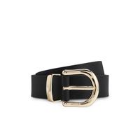 HUGO Gürtel aus italienischem Leder mit goldfarbener Spitze - Style Nora_Tri_Sz30, 50554089 Schwarz 80