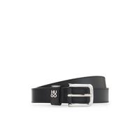 Ledergürtel HUGO "Tina HU-GO", Damen, Gr. 95, schwarz 001, Leder, unifarben, Gürtel Ledergürtel, mit Logo-Pin (96939365-95) schwarz 001