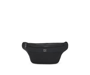 HUGO Gürteltasche aus Twill mit Stack-Logo aus Metall - Style Quantic_N_Bumbag, 50547398 Schwarz ONESI