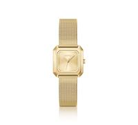 HUGO Hazel quadratische Uhr in Gold-Optik mit Mesh-Armband - Style #HAZEL, 58733344 Goldfarben ONESI