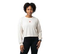 HUGO Relaxed Fit Sweatshirt aus ModaL-Mix Modell 'HUGO HEART' in Offwhite, Größe M