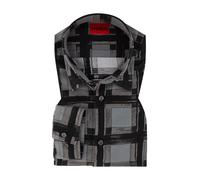 HUGO Relaxed-Fit Hemd mit abstraktem Allover-Print - Style Emero, 50508608 Dunkelgrau S