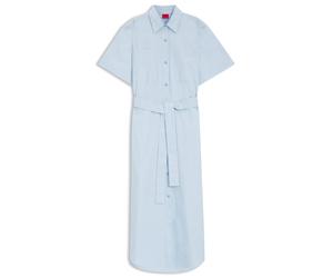 HUGO Hemdblusenkleid aus Baumwoll-Popeline - Style Kinime, 50559480 Hellblau 42