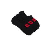 HUGO Sneakersocken im 3er-Pack Modell 'LABEL' in Black, Größe 43-46