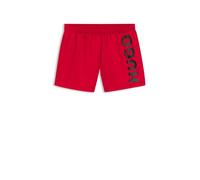 HUGO Herren ABAS Badeshorts mit vertikalem Logo-Print Hellrosa XS