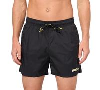 Hugo Herren-Badehose mit umgekehrtem Logo, Black Olive, L