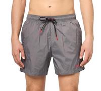 HUGO Herren-Badehose mit umgekehrtem Logo, Grau (Shadow Grey), XL