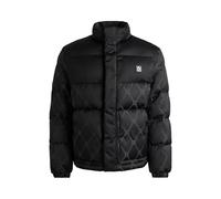 HUGO Herren Balto2411 Wasserabweisende Steppjacke mit charakteristischem Jacquard-Muster Schwarz001 L