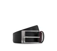 HUGO Herren BARNEY Gürtel aus Lackleder mit roter Innenseite Schwarz001 85