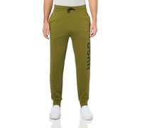 HUGO Herren Big Logo Cotton Sweatpants Trainingshose, Spinatgrün, Groß