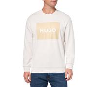 HUGO Herren Big Square Logo Crew Neck Sweatshirt, Zwiebelcreme, XX-Large