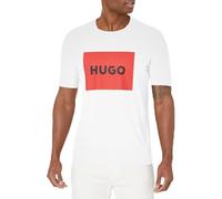 Hugo Herren Big Square Logo Short Sleeve T-Shirt, Weiss/opulenter Garten, XX-Large