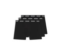 Hugo Boxershorts BOXERBR TRIPLET PACK 3er-Pack anliegend Stretch-Baumwolle Logos am Bund Schwarz M
