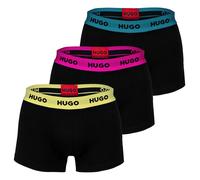 HUGO Herren Boxershorts, 3er Pack - Trunk Triplet, Cotton Stretch, Logo M Mehrfarbig