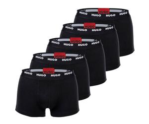 HUGO Herren Boxershorts, 5er Pack - Trunks Five Pack, Logo, Cotton Stretch XXL Schwarz