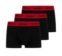 HUGO Herren Boxershorts Long Boxer Unterhosen Trunk Triplet Pack, Schwarz, XL, 3er Pack