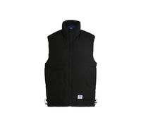 HUGO Herren Brooks2431 Wasserabweisende Weste mit blauem Logo-Label Schwarz001 L