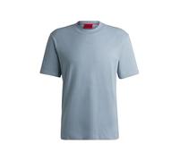 HUGO Herren Dapolino Relaxed-Fit T-Shirt aus Baumwoll-Jersey mit Logo-Print Blau M