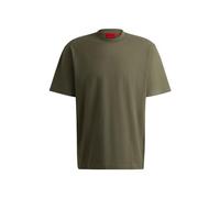 HUGO Relaxed-Fit T-Shirt aus Baumwolle mit Logo-Print - Style Dapolino, 50488330 Dunkelgrün XL