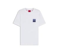 HUGO T-Shirt aus Baumwoll-Jersey mit Split-Logo-Print - Style Dapusi, 50544458 Weiß L