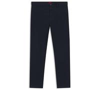 HUGO Slim-Fit Hose aus elastischer Baumwoll-Gabardine - Style David251D, 50530886 Dunkelblau 36/32