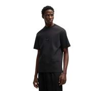 HUGO Herren Debostac T-Shirt aus Interlock-Baumwolle mit Stack-Logos Schwarz001 XXL