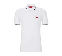 HUGO Slim-Fit Poloshirt aus Baumwoll-Piqué mit Logo-Label - Style Deresino232, 50490775 Weiß M