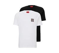 HUGO Herren Dimento Zweier-Pack T-Shirts aus Baumwolle mit Stack-Logos Gemustert XL