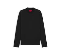 HUGO Herren Dimersolo Slim-Fit T-Shirt aus merzerisierter Baumwolle mit Stehkragen Schwarz001 XL
