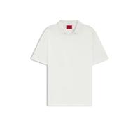 HUGO Relaxed-Fit Poloshirt aus merzerisiertem Stretch-Baumwoll-Piqué - Style Dimersve, 50542770 Weiß XL