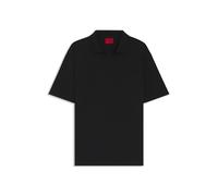 HUGO Relaxed-Fit Poloshirt aus merzerisiertem Stretch-Baumwoll-Piqué - Style Dimersve, 50542770 Schwarz XL