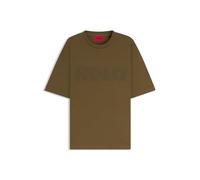HUGO Oversized T-Shirt aus Baumwolle mit dekorativem reflektierendem Logo - Style Dinkee, 50525765 Grün XL