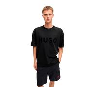 HUGO Herren Dinkee T-Shirt aus Baumwoll-Jersey mit tonalem Logo Schwarz001 L