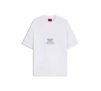 HUGO T-Shirt aus Baumwoll-Jersey mit College-Logos - Style Duarms, 50542817 Weiß XXL