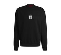 HUGO Herren Durungu Sweatshirt aus Baumwoll-Terry mit Smoke-Stack-Logos Schwarz001 M