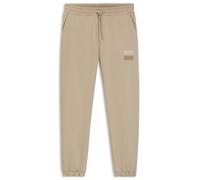 HUGO Herren Dusplitan Jogginghose aus Baumwoll-Terry mit Split-Logo Beige S