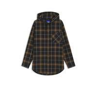 HUGO Herren Ebhood Kariertes Oversized Overshirt aus Baumwolle mit Kapuze