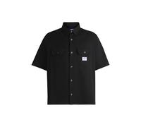 HUGO Herren Ekyno Oversized Hemd aus Baumwoll-Twill Schwarz001 M