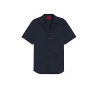 HUGO Relaxed-Fit Hemd aus Baumwoll-Popeline - Style Ellino, 50560584 Dunkelblau S